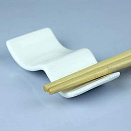 Ceramic Chopsticks Rest Rack Set of 6pcs,Chinese Style Dinner Spoon Stand Knife Fork Holder Porcelain Chopsticks Stand - Thumbnail 3