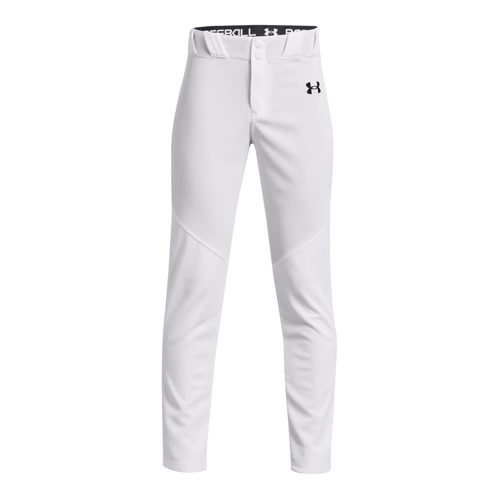 Photo 1 of Under Armour Boys Utility Baseball Pant, (100) White / / Black, Small