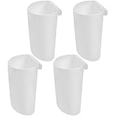 STOBOK 4Pcs Hanging Cup Holder, Utility Rolling Cart Organizer Accessories, Multipurpose Hanging Buckets for Arts Crafts Supplies Home Office Kitchen Makeup Pencil Holder, White