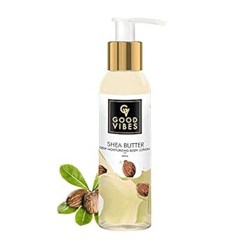 Good Vibes Shea Butter Deep Moisturizing Body Lotion - 200 ml - Moisture, Hydrate and Soften for Dry and Inflamed Skin - Paraben and Mineral Oil Free