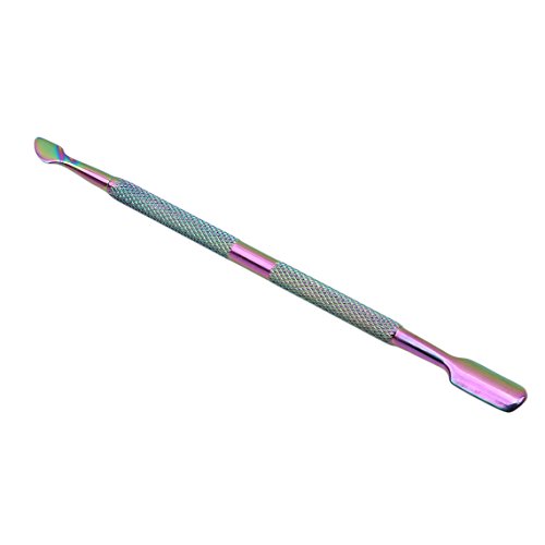 Rurah Fashion Stainless Steel Art Dead Skin Cuticle Pusher Manicure and Pedicure Tools for Fingernail and Toenails,1#