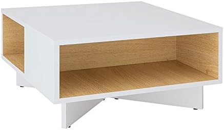 MODAI Table Living Room Coffee Small White Body 60 cm