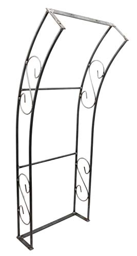 Hirsch Terracotta Rosenbogen Gustav Rund aus Metall stabil, 12mm Vollmaterial mit Edelrost, Rankgitter Breite 140cm Höhe 235cm Tiefe 40cm – Bild 6