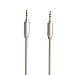 Aux Cable, CableCreatio 3.5mm Audio Stereo Cable 3.3 Feet, Aux 3.5 Audio Cord for iPhones, iPads, Samsung and other 3.5mm DC plug Port Device, 1 Meter, Gold Braided and Aluminum