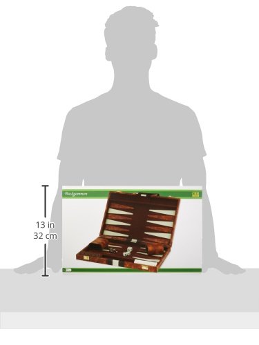 18" Brown and White Backgammon Set