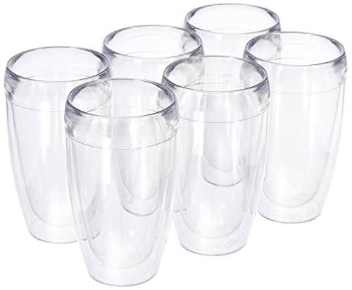 Bodum 11850-10SA PAVINA Outdoor Set of 6 Double-Walled Durable Plastic Tumblers, 0.45 litres