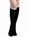 HDE Women's Knee High Socks with Crochet Lace Trim Cotton Knit Boot Stockings (Black)