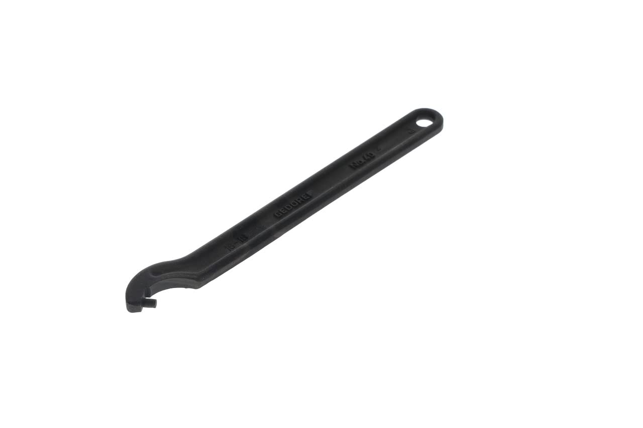 GEDORE Hook spanner with pin, for Capstan nuts, AF 16-18 mm, Tip dia. 8 mm, Ratchet spanner, 40 Z 16-18