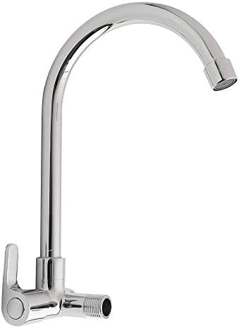 NewbieBoom Bathroom G1/2 360Rotatable Wall Mounted Basin Sink Faucet Spout Kitchen Single Handle Single Cold Tap Water Faucet