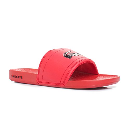 Lacoste Men's Fraiser Slides, Red/Black, 9 M US