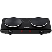 Double Hot Plate, CUKOR Electric Double Burner ,1800W Countertop Burner, Dual Electric Stove, Portable Burner for Cooking