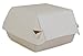 Southern Champion Tray 0705 Paperboard White Hamburger Clamshell Food Container, 4-3/8