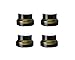 15ML 0.5oz Inclined Shoulder Pickle Green Glass Cream Bottle Container Black Lid Pack of 2