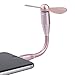 Portable Fan for iphone, Metal Shell Material Cooler Rotating Fan for iphone 5/5S /iphone 6/6S/6S Plus / iphone 7/7 Plus (Rose Gold)