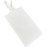 Blank Waterproof Plastic Tags for Labeling Marker Ties Large Tag Fastener Zip Tie Label Security Seal Tags 2.28"×3.94" 200pcs,White