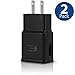 Tradesk Adaptive Fast Charging Wall Charger Adapter Compatible with Samsung Galaxy S9 / S8 / Note9 / Note8 / J7 / S6 / S7 Active / Plus, Note 5, Galaxy S8 Active / Galaxy Quick Charge Charger (2 Pack)