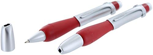 2 Pack Rotring Skynn Ergonomic Comfort Grip Warm Red Rollerball Pen w/ Rotring style ink refills