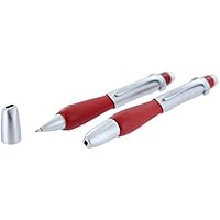 2 Pack Rotring Skynn Ergonomic Comfort Grip Warm Red Rollerball Pen w/ Rotring style ink refills