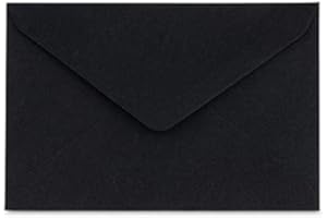 PURPLE Q CRAFTS Mini Envelopes Small Assorted Colored Envelopes For Gift Card, Business Card 4"x 2.7" (Black, 120 Pack)