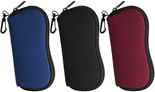 Flutesan Pieces Sunglasses Soft Case Portable Neoprene Zipper