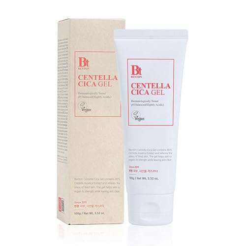 BENTON Good Bye Redness Centella Gel 100g (3.52 oz.) - Centella Asiatica Redness Relief & Soothing Gel, Fresh Lightweight Gel for Oily Skin, Irritated, Blemished Skin