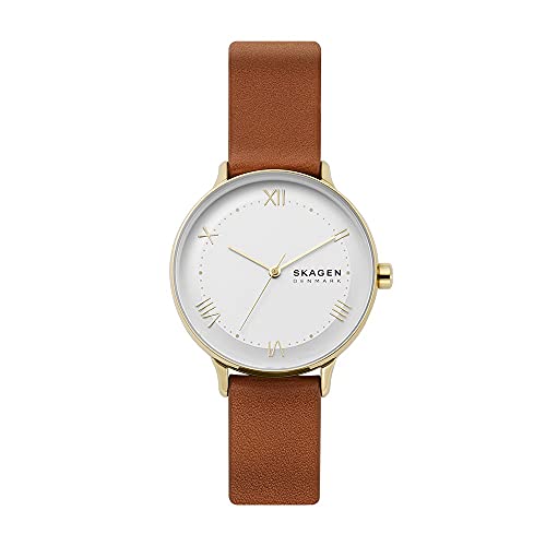 Skagen Women's Nillson Quartz Analog Stainless Steel and Leather