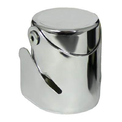 Wine Essentials Chrome Plated Champagne and Sparkling Wine Stopper (2) (2) (Chrome, 2 Pack)