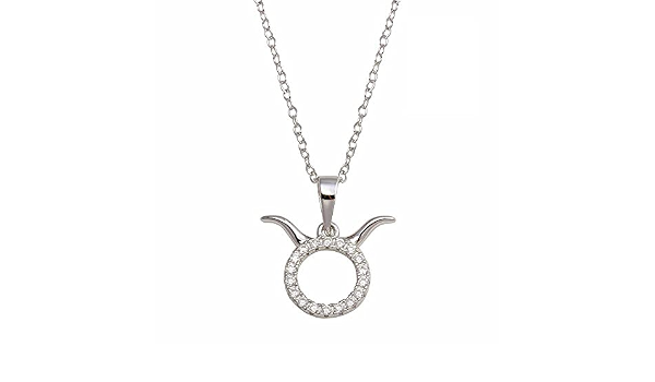 Sterling Silver 925 Taurus Necklace 