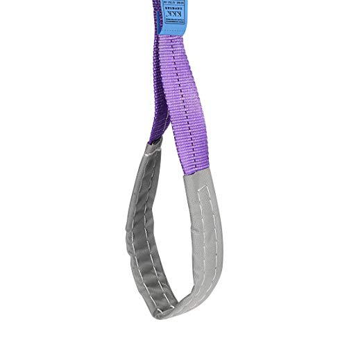 uxcell Lift Strap 1.3"x 3.3' Web Lifting Straps 2200lbs Capacity for Construction Rigging Moving Towing Hoisting Work Gear Purple 2Pcs - Thumbnail 2