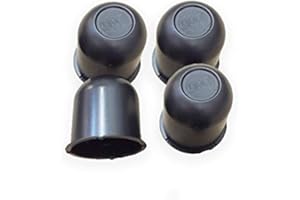 AUTOMOTIVE AUTHORITY LLC 4 Black Trailer Wheel Hub Center Cap 3.125" Diameter Travel Trailer, Camper RV (Black)