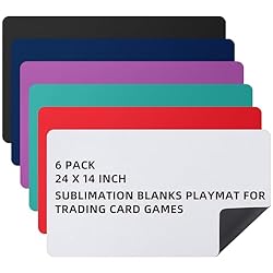 Yexiya 6 Pcs Playing Card Mat Sublimation Blanks