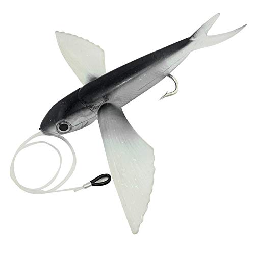 Goodluvk28 Leurres De Pêche, Appâts De Pêche En Bateau D’eau De Mer Grande Aile Poissons Volants Appâts De Thon Leurre Souple, Accessoires De Pêche Fins