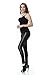 Everbellus Sexy Black Faux Leather Leggings for Women Fashion Pants Black X-Large