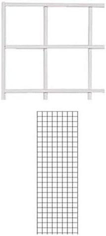 Lot of 2 New Retails White Finished Wire Grid Wall Panel 2 Ft x 6 Ft