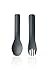 Humangear Gobites Duo,Spoon and Fork set, Gray, 2-pack