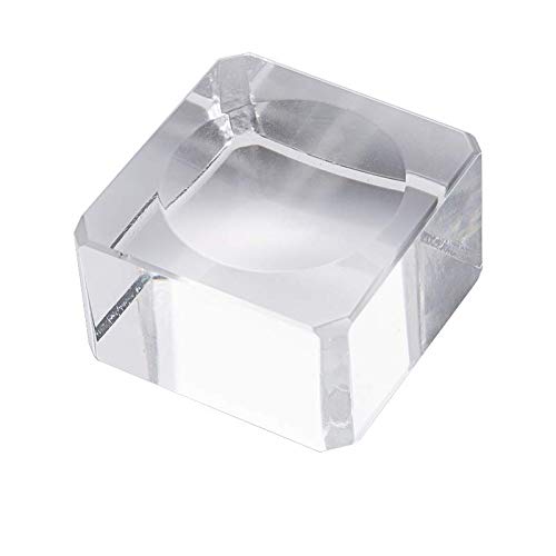 LONGWIN Square Dimple Blocks Glass Ball Display Stand for 70-80mm Sphere (1pc)