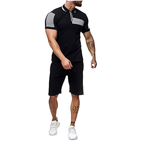 F_Gotal Men Outfits 2 Pieces Fashion Summer Short