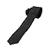 100% Silk Handmade Black 2 Inch Skinny Tie Men's Necktie by John William