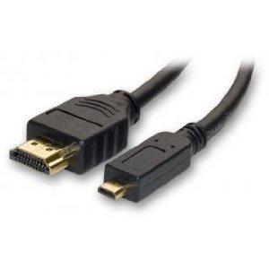 Fosmon Micro HDMI High Speed Male to HDMI Male Cable for Motorola Droid X MB810 (1 Ft)