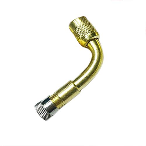 MqbY 1Pcs Car Motorcycle Tire Brass Valve 90 Degree Extension Tube Metal Valve Extension Rod Inflatable Nozzle Extension Tube
