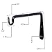 Durable Forged Wrought Iron Wall Mountable 10 Inch Bracket with Curved Hook for Planters Lanterns and Bird Feeders Black