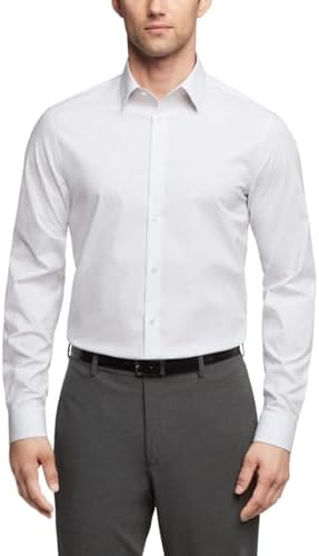 calvin klein men's dress shirt regular fit non iron herringbone Amazon.com: Calvin Klein Men's Dress Shirt Slim Fit Non Iron Herringbone  Spread Collar Black : Clothing, Shoes & Jewelry