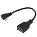 Afunta 90 Degree Micro HDMI Right-Toward Male to HDMI Female Cable Adapter, Length: 17cm