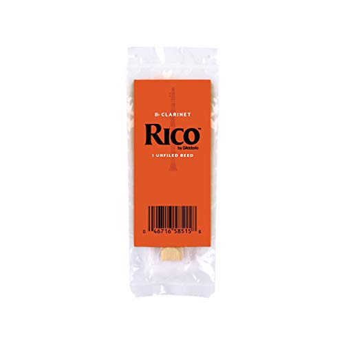 Rico Bb Clarinet Reed - Clarinet Reeds - Thinner Vampcut And Unfilled For Easy Play, Traditional Blank For Clear Sound - Clarinet Reed 3.5 Strength Pack Of 3