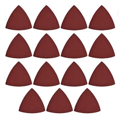 MACHSWON Triangular Sanding Paper,Adhesive-Backed Triangle Oscillating Multi Tool Adhesive-Backed Sanding Pads,320 Grits 15pcs