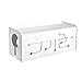 AGPTEK Cable Box Cord Organizer for Desk/TV/Computer| Cable Sleeve Management, Cable Storage Box, White …
