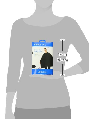Betty Dain Seersucker Barber Cutting Cape, Solid Black