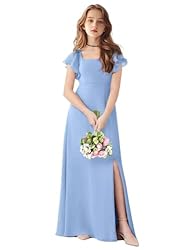TAISHAN Junior Bridesmaid Dress for Wedding Ruffle