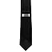 LUTHER PIKE SEATTLE Neckties for Men Satin Solid Color Necktie Tuxedo Dress Ties (Black)