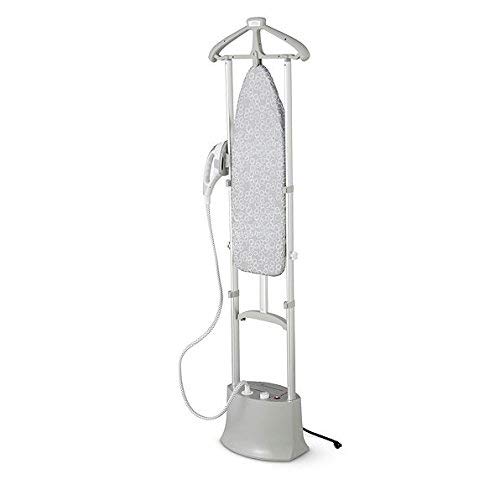 2-in-1 Powerful Professional Clothes Fabric Steamer for Home and Commercial Use, Dual-Use Built-In Iron and Garment Steamer with Fabric Brush, Garment Hanger, and Extra Long Steam Hose.
